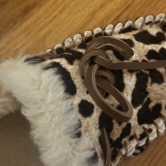 NWT fur leopard J. Crew slippers - Picture 3 of 5